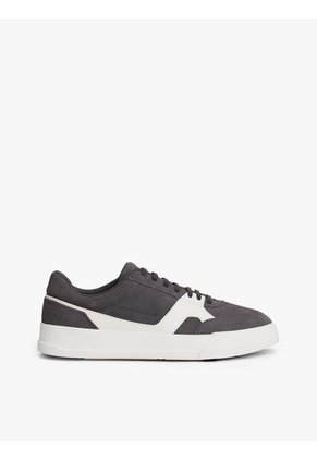Tenis Gris Con Mezcla De Texturas Tommy Hilfiger