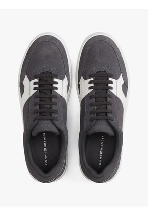 Tenis Gris Con Mezcla De Texturas Tommy Hilfiger