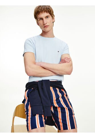Camiseta Celeste De Cuello Redondo Y Corte Extra Slim Tommy Hilfiger Tommy Hilfiger