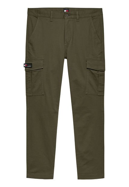 Pantalón Verde Austin Cargo Con Parche Tommy Jeans