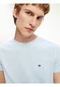 Camiseta Celeste De Cuello Redondo Y Corte Extra Slim Tommy Hilfiger de Tommy Hilfiger