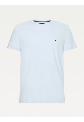 Camiseta Celeste De Cuello Redondo Y Corte Extra Slim Tommy Hilfiger