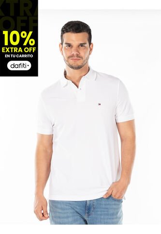 Polo 1985 De Corte Regular Hombre Blanco Tommy Hilfiger Tommy Hilfiger