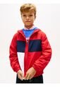 Chaqueta Roja Con Capota Y Logo Color Block Tommy Hilfiger de Tommy Hilfiger