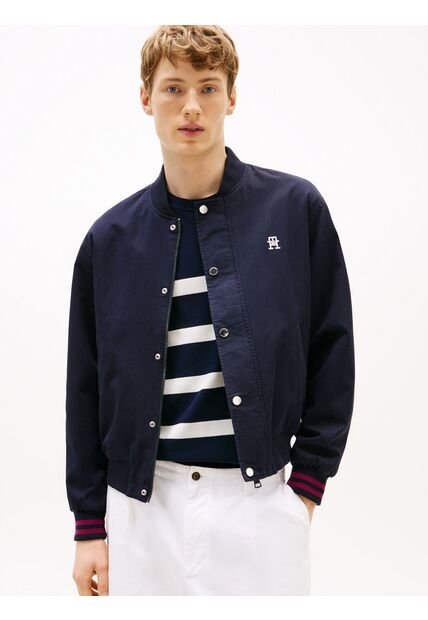 Chaqueta Azul Reversible Con Logo Tommy Hilfiger