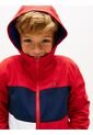 Chaqueta Roja Con Capota Y Logo Color Block Tommy Hilfiger de Tommy Hilfiger