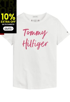 Camiseta Niña Essential Con Logo Blanco Tommy Hilfiger