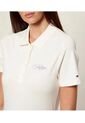 Polo Blanco Slim De Piqué Con Logo Bordado Tommy Hilfiger de Tommy Hilfiger