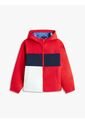 Chaqueta Roja Con Capota Y Logo Color Block Tommy Hilfiger de Tommy Hilfiger