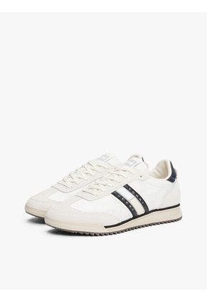 Tenis Negro De Running Con Mezcla De Texturas Tommy Hilfiger