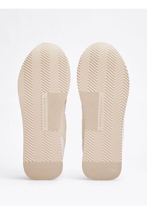Tenis Beige Con Paneles Mixtos Tommy Hilfiger