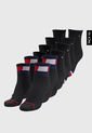 Medias X6 Negro-Azul-Rojo Tommy Hilfiger de Tommy Hilfiger
