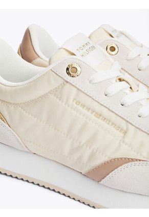 Tenis Beige Con Paneles Mixtos Tommy Hilfiger