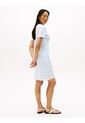 Vestido Celeste AOP Con Ribete De Cuello V Tommy Hilfiger de Tommy Hilfiger
