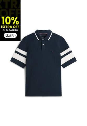 Polo Multicolor De Corte Regular Con Diseño De Rayas En Las Mangas Tommy Hilfiger Tommy Hilfiger
