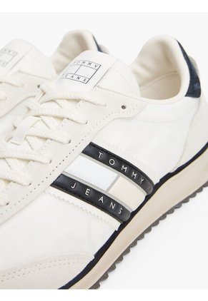 Tenis Negro De Running Con Mezcla De Texturas Tommy Hilfiger