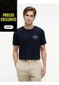 Camiseta Azul De Cuello Redondo De Punto Con Logo Tommy Hilfiger de Tommy Hilfiger