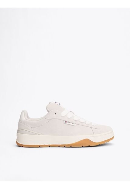 Tenis Gris De Ante Con Cordones Tommy Hilfiger