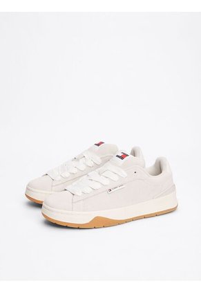 Tenis Gris De Ante Con Cordones Tommy Hilfiger