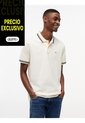 Polo Blanco De Corte Regular Ribeteado Con Logo Tommy Jeans de Tommy Hilfiger