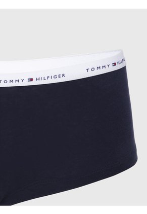 Boyshort Azul Con Monogramas TH Y Logo En La Cintura Tommy Hilfiger