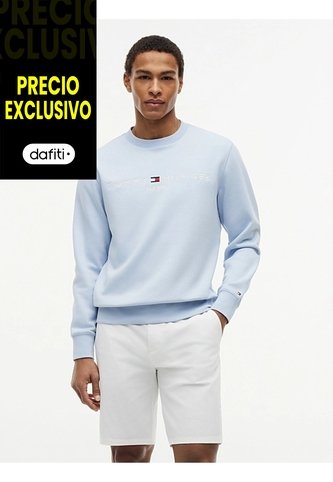 Saco Celeste TH Flex Con Logo Tommy Hilfiger Tommy Hilfiger