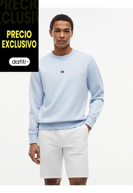 Saco Celeste TH Flex Con Logo Tommy Hilfiger