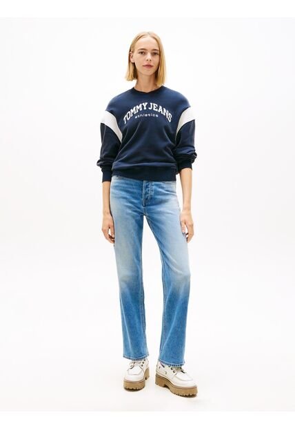 Jeans Azul Layra Talle Alto De Corte Slim Tommy Jeans