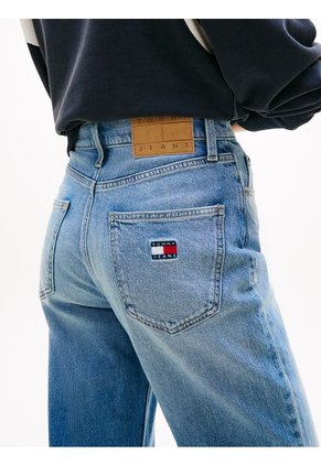 Jeans Azul Layra Talle Alto De Corte Slim Tommy Jeans