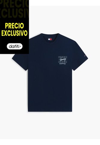 Camiseta Multicolor De Corte Regular Con Logo Script Bordado Tommy Jeans Tommy Hilfiger