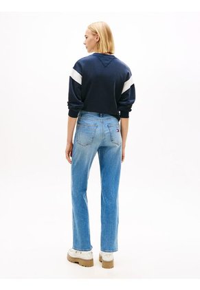 Jeans Azul Layra Talle Alto De Corte Slim Tommy Jeans