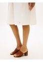 Vestido Blanco Midi De Lino Con Cinturón Y Nudo Tommy Hilfiger de Tommy Hilfiger