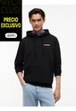 Buzo Negro Con Capota De Corte Regular Con Logo Estampado Tommy Jeans de Tommy Hilfiger