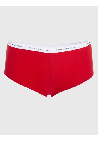 Boyshort Rojo Con Monogramas TH Y Logo En La Cintura Tommy Hilfiger Tommy Hilfiger