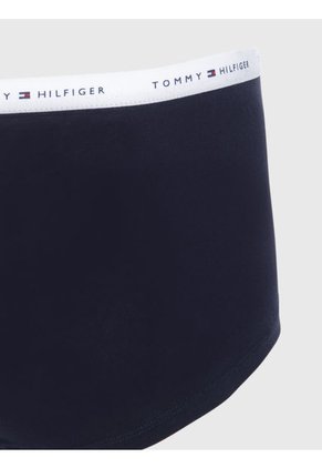 Boyshort Azul Con Monogramas TH Y Logo En La Cintura Tommy Hilfiger