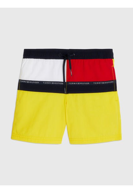 Pantaloneta De Baño Amarilla Medium De Niño Tommy Hilfiger