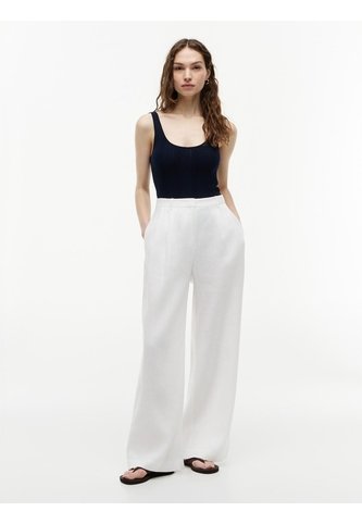 Pantalón Blanco De Pierna Ancha En Mezcla De Lino Tommy Hilfiger Tommy Hilfiger