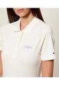 Polo Blanco Slim De Piqué Con Logo Bordado Tommy Hilfiger de Tommy Hilfiger