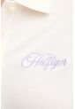 Polo Blanco Slim De Piqué Con Logo Bordado Tommy Hilfiger de Tommy Hilfiger
