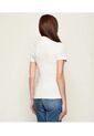 Polo Blanco Slim De Piqué Con Logo Bordado Tommy Hilfiger de Tommy Hilfiger