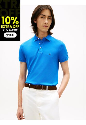 Polo Azul De Corte Slim 1985 Tommy Hilfiger Tommy Hilfiger