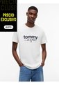 Camiseta Blanca De Corte Slim Con Logo Estampado Gráfico Tommy Jeans de Tommy Hilfiger
