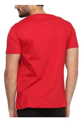 Camiseta Roja Essential En Cuello V Tommy Hilfiger