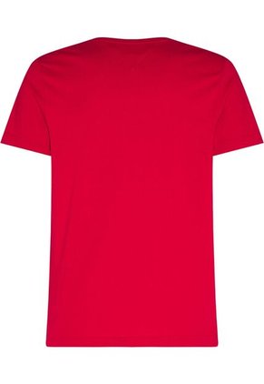 Camiseta Roja Essential En Cuello V Tommy Hilfiger