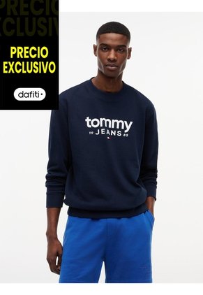 Saco Multicolor De Cuello Redondo Con Logo Estampado En El Pecho Tommy Jeans
