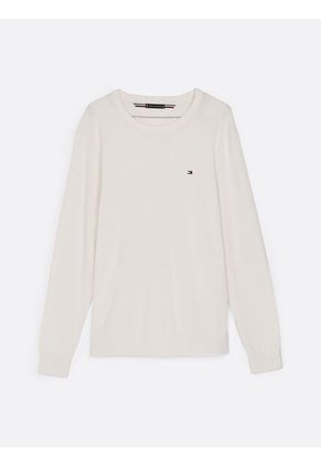 Saco Blanco De Cuello Redondo Con Logo Bordado Tommy Hilfiger