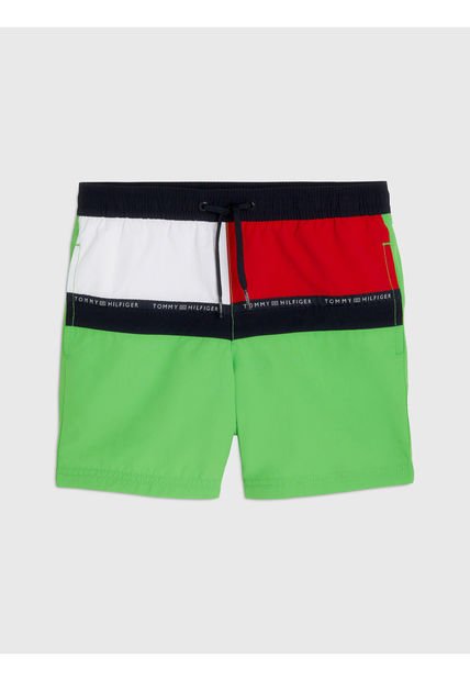 Pantaloneta De Baño Verde Medium De Niño Tommy Hilfiger