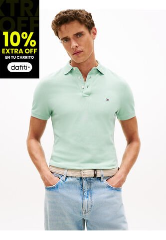 Polo Verde De Corte Slim 1985 Tommy Hilfiger Tommy Hilfiger