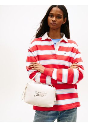 Bolso Blanco Cruzado Para Cámaras Con Logo Tommy Hilfiger