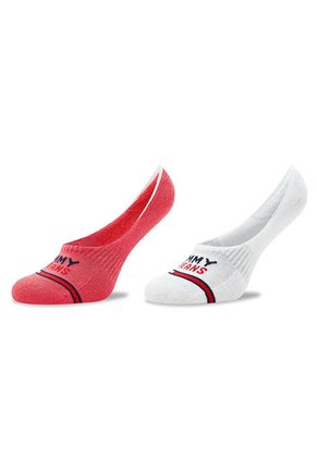 Pack De 2 Calcetines Rosado - Blanco Con Logo Tommy Hilfiger